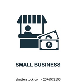 Small Business icon. Monochrome sign from crisis collection. Creative Small Business icon illustration for web design, infographics and more