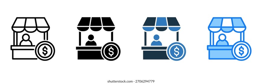 Small Business Icon Multiple Style Vector Illustration
