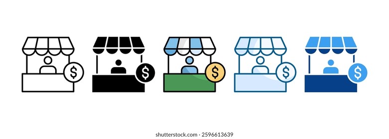Small Business Icon Set Multiple Style Collection