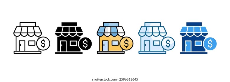 Small Business Icon Set Multiple Style Collection
