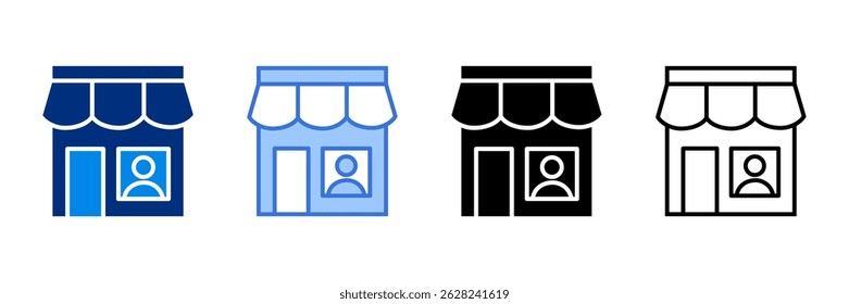 Small Business Icon Set Multiple Style Vector Illustration