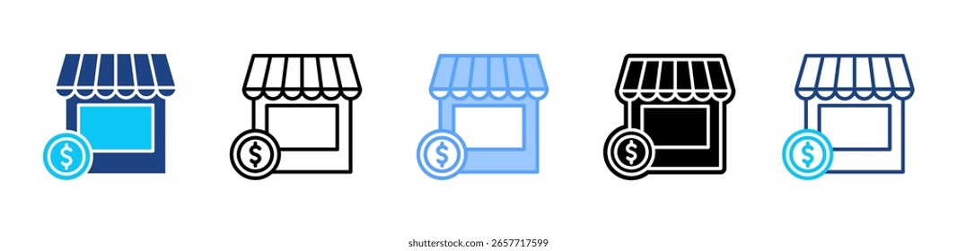 Small Business icon sheet multiple style collection