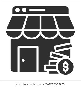 Icono de negocio Pequeño Colección de Vector único