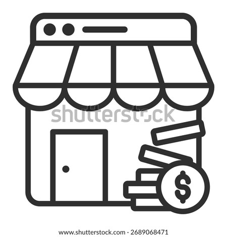 Small Business Icon Single Vector Collection
