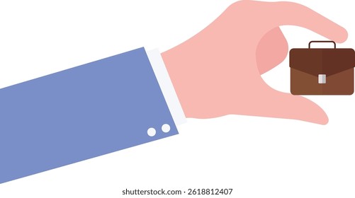 Small business idea, successful entrepreneur with small business bag

