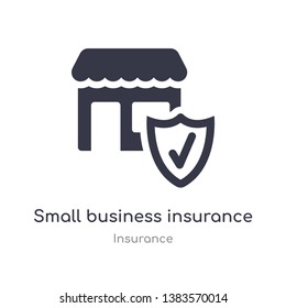 Small Business Insurance Icon. Isolated Small Business Insurance Icon Vector Illustration From Insurance Collection. Editable Sing Symbol Can Be Use For Web Site And Mobile App