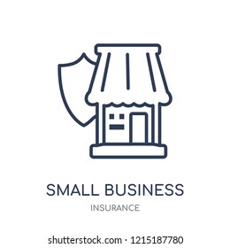 small business insurance icon. small business insurance linear symbol design from Insurance collection.