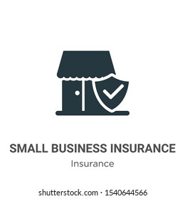 Small business insurance vector icon on white background. Flat vector small business insurance icon symbol sign from modern insurance collection for mobile concept and web apps design.