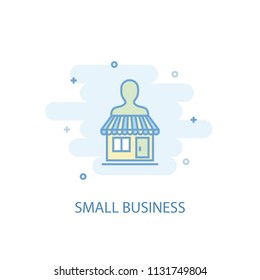 Small business line trendy icon. Simple line, colored illustration. Small business symbol flat design from Entrepreneurship set. Can be used for UI/UX