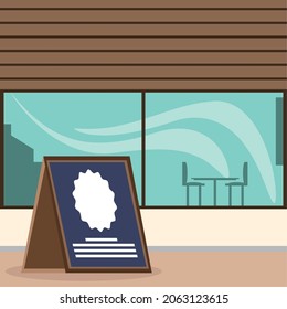 small business local front with chalboard