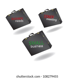 Small Business , Business Needs , Staff Meeting Briefcase Vector