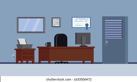 A small business office simple vector