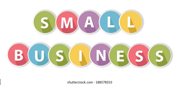 Small business on white background,vector