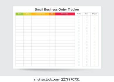 Order-Tracker für kleine Unternehmen, Kundenauftragsverfolgung, Organisationsplaner für Unternehmen, Bestellformular, druckbare Bestellung von , Home Order Tracker, Business Oder Log, Order Tracker von