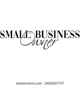 small business owner black vector graphic design and cut file
