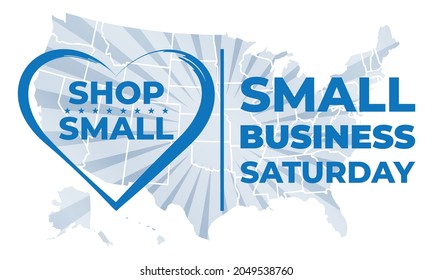 Small Business Saturday is an American shopping holiday held during the Saturday after US Thanksgiving during one of the busiest shopping periods of the year. Poster, card, banner design. Vector EPS10