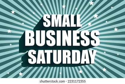 small business saturday banner with stars