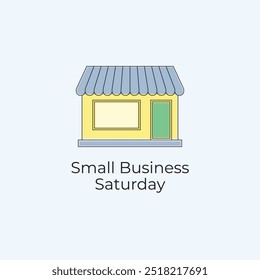 Small Business Saturday vector design template good for celebration usage. Small Business Saturday design. continuous line drawing. eps 10.
