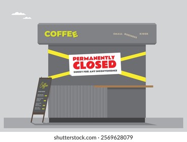 small business shop is currently out of business permanently close down sorry for inconvenience goes bankrupt financial difficulty