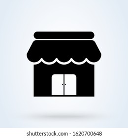 Small Business and shop store. vector Simple modern icon design illustration.