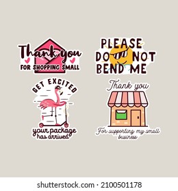 Small business stickers bundle. Vector business badges collection. Small business sticker pack