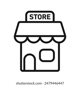 Small Business Storefront Icon Perfect for Local Shops