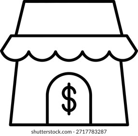 Pequeño diseño de Vector de escaparate de negocios