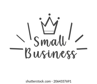 small business typography hand drawn icon