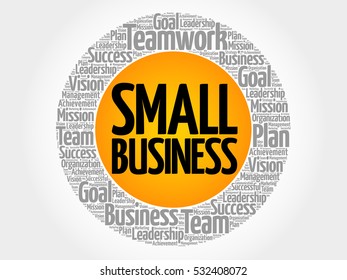 Small Business word cloud collage, business concept background