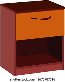 Small cabinet, illustration, vector on white background.