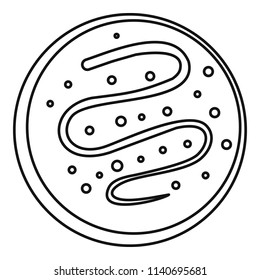 Small cake icon. Outline illustration of small cake vector icon for web design isolated on white background