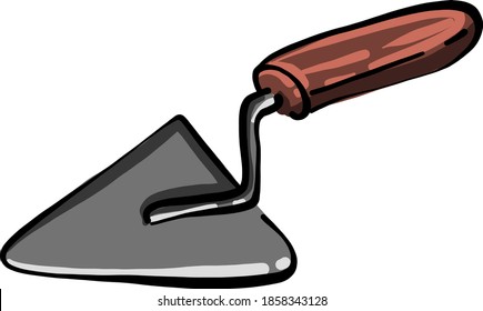 Kleine Kuchenschaufel, Illustration, Vektorgrafik auf weißem Hintergrund