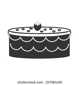 Small cake vector image to be used in web applications, mobile applications and print media. 