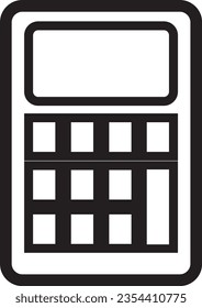 Small calculator icon in filled, thin line, outline and stroke style. Vector of black small calculator vector icons designs can be used for mobile,