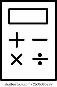 Small calculator icon in filled, thin line, outline and stroke style. illustration of black small calculator icons designs can be used for mobile, ui,