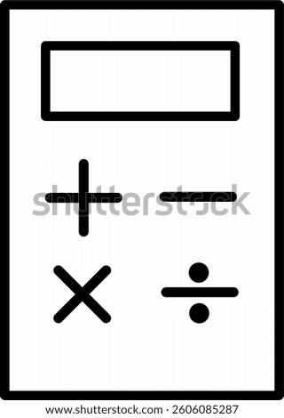 Small calculator icon in filled, thin line, outline and stroke style. illustration of black small calculator icons designs can be used for mobile, ui,