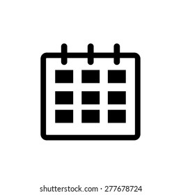 Small calendar symbol icon vector illustration eps10 on white background