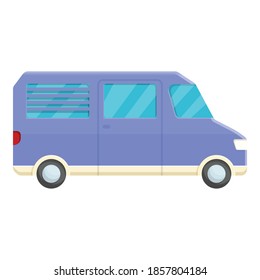 Small camp truck icon. Cartoon of small camp truck vector icon for web design isolated on white background