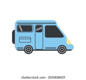 Small Camper Car Icon Isolated