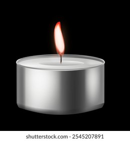 small candle tablet vector illustration