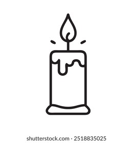 small candle  vector art and illustration