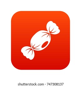 Small candy icon digital red for any design isolated on white vector illustration