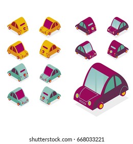 SMALL CAR.
Collection of isometric elements.