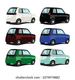 small car different color set