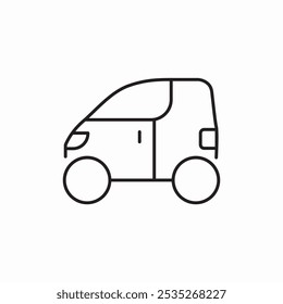 small car icon sign vector