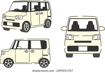 A small car illustration set