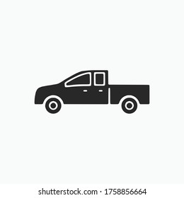 small car Truck glyph vector illusion icon
