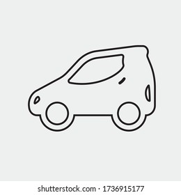 small car vector icon illustration sign