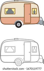 Small caravan, EPS 10 file