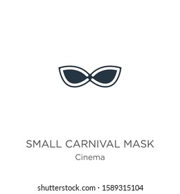 Small carnival mask icon vector. Trendy flat small carnival mask icon from cinema collection isolated on white background. Vector illustration can be used for web and mobile graphic design, logo, 